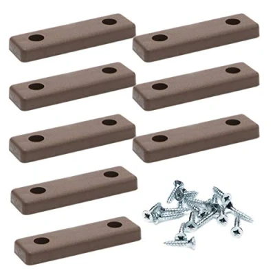 Imagen de 8 x separadores del suelo/almohadillas para muebles/patas muebles atornillar sossai® MG2 Color: marron Tamaño: 50x14x5 mm Incl. tornillo