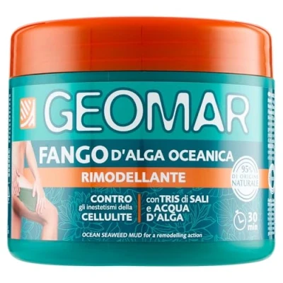 Imagen de GEOMAR Barro de Alga Oceánica Remodelante contra los Inestetismos la Celulitis, 95% Origen Natural con Trío Sales (Sal Marina, Epsom y del Mar Muerto) Agua Alga, Made in Italy, 600 g