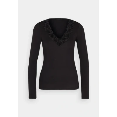 Imagen de Vero Moda Vmrosa V NECK Camiseta de manga larga, Mujer, Talla: Medium, Black