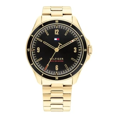 Imagen de Tommy Hilfiger Reloj Analógico de Cuarzo para hombre con Correa en Acero Inoxidable dorado 1791903
