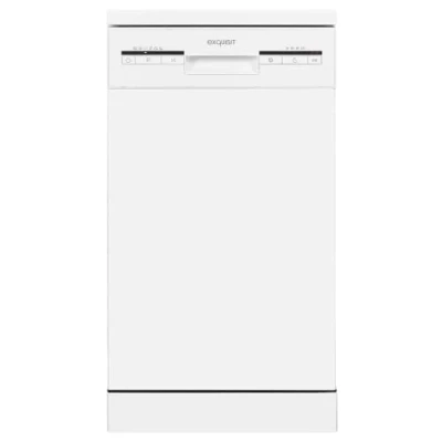 Imagen de Exquisit® Lavavajillas 45Cm, Clase E, Color Blanco, 9 Servicios, 6 Programas, Cesto Regulable, Funciones Extra Seco y Media Carga, Interior Inox, Consumo 70 kWh/año, Medidas 84,5x44,8x60 Cm.