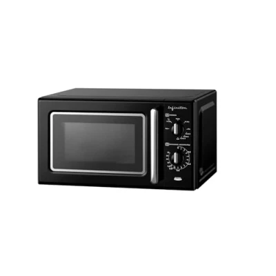 Imagen de INFINITON Microondas 20 L MW RT20B, 700 W, 9 Programas, Grill 1000 Negro, Acabado Vintage