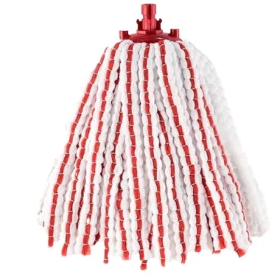 Imagen de Vileda Super Mocio Microfibre et Power Recharge/Tête de Balai Serpillère à Franges (Sans le Manche) Ultra absorbant dégraissant Fibres Rouges Blanches