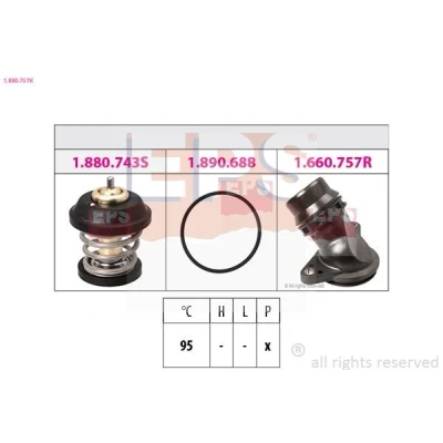 Imagen de FACET 7.8757K Termostato, refrigerante 95 Made in Italy OE Equivalent con conectores sin carcasa (cárter) AUDI: A5 B8 Coupé, A3 Hatchback