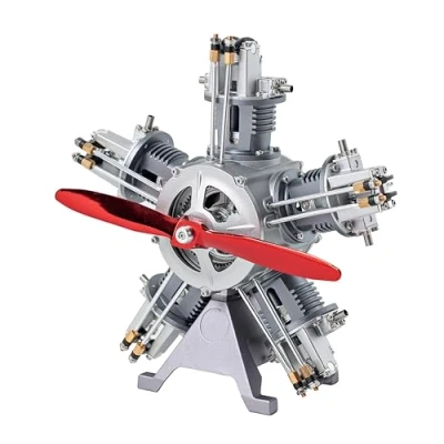 Imagen de TECHING Kit de modelo motor radial 5 cilindros que funciona con montaje mecánico metal