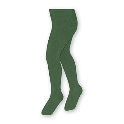 Imagen de STEVEN Medias de algodón lisas y suaves para niños/Altura 68 cm 158 cm/Perfectas los días más fríos/Opacas/Medias niños/Unisex/Edad 0 11/Verde/104 110