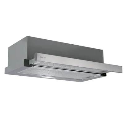 Imagen de Candy CBT625/2X/1/4U, Campana Telescópica 60 CM, 2 Niveles de Potencia, 332,1M3/H, Filtro Carbón, Panel Aluminio Antigrasa, Iluminación LED, 64DB, Inox