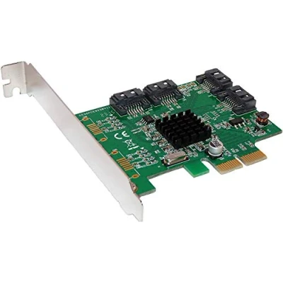 Imagen de Kalea INFORMATIQUE Tarjeta controladora PCI Express PCIe a 4 Puertos SATA con chipset Marvell 88SE9230 Raid 0 1 10
