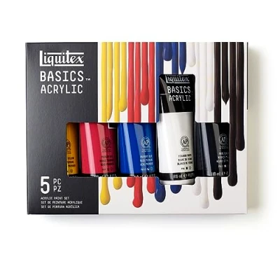 Imagen de LIQUITEX Acrílico Basics, Surtido, 5x118 ml
