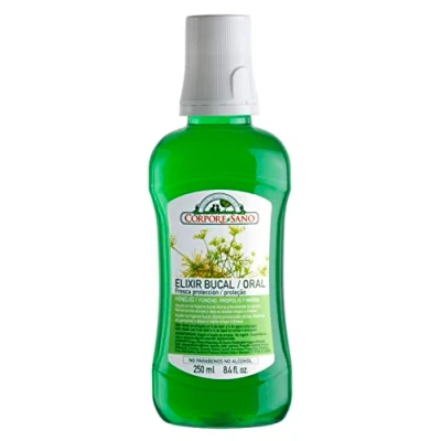 Imagen de Corpore Sano Elixir Bucal Fresca Protección, Enjuague Natural con Hinojo, Mirra y Própolis, Refuerza Encías, Previene el Mal Aliento, Colutorio Sin Alcohol ni Parabenos, 250ml