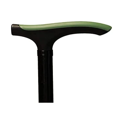 Imagen de Bastón muletilla aluminio extensible y plegable T handle Advance verde