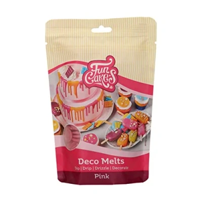 Imagen de FunCakes Deco Melts Rosa AZO Free 250 g, 1 Unidad