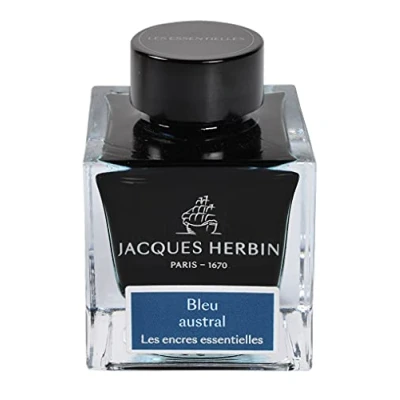 Imagen de Jacques Herbin 13116JT Bote de tinta para bolígrafos y punta redonda, 50 ml, color azul austral