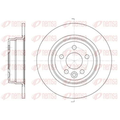 Imagen de REMSA 6615.00 Disco de freno Eje trasero 280, 280 10 5 macizo ROVER: 75, MG: ZT Berlina