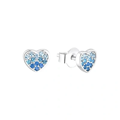 Imagen de S.Oliver Pendientes de Plata Ley 925 Joyería Del Oído Los Niños La Muchacha, con Zirconia Cúbico Synth., 0.6 cm, Plata, Corazón, Viene en Caja Regalo
