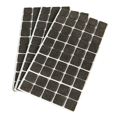 Imagen de Emuca 2038616 Lote Fieltros Autoadhesivos Cuadrados, Color Marrón, 20 x mm (150 un)