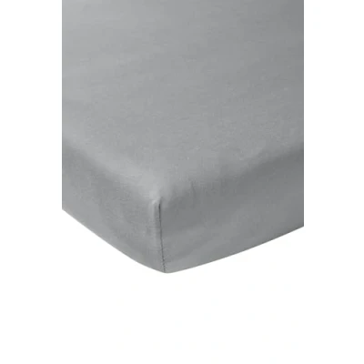 Imagen de Meyco Home Basic Jersey sábana Bajera Individual Cama Doble (sábana Suave, de algodón 100%, Transpirable, Dimensiones: 160 x 200 cm), Gris