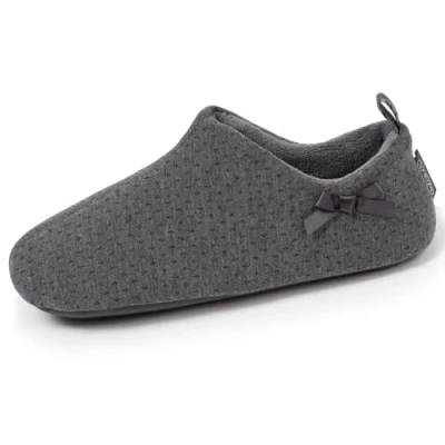 Imagen de Isotoner Zapatillas extra ligeras para mujer, suela antideslizante, Gris jaspeado oscuro, 37/38 EU