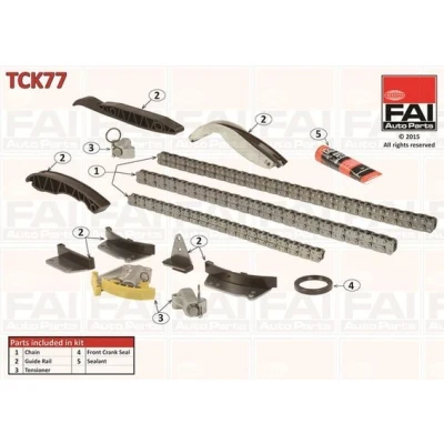Imagen de FAI AutoParts TCK77 Juego de Cadena distribución con juntas, sin ruedas dentadas Símplex, pasadores KIA: SORENTO 1, HYUNDAI: H 1 Furgón