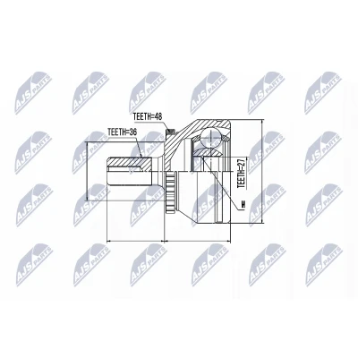 Imagen de NTY NPZ VV 017 Junta Homocinética lado de rueda VOLVO: XC90 I
