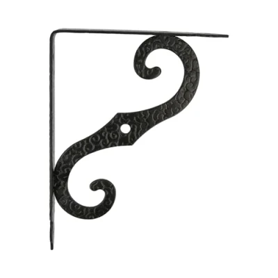 Imagen de Amig Palomilla para estanterías de Pared Escuadra metálica baldas Ángulo estantes Soporte estantería Acero Color Negro Medida: 250x190 mm Peso máx. Recomendado: 100 Kg