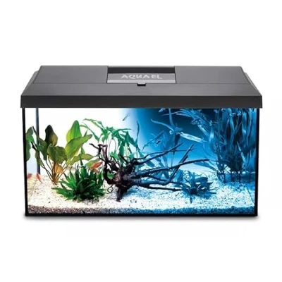 Imagen de Aquael Leddy Set de Acuario LED Completo (Incluye Cubierta, Filtro, Calentador, día y Noche, 60 x 30 cm), Color Negro