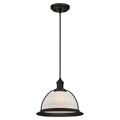 Imagen de Westinghouse Lighting One Light Indoor Pendant Techo, Lámpara Colgante en Blanco + Bombilla LED, 155 cm