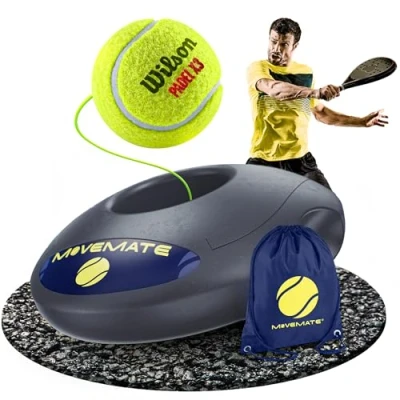 Imagen de MOVEMATE Set de Entrenamiento Pádel con Pelota Wilson® Innovador Dispositivo Deportivo para Jugar y Entrenar al Aire Libre, en el jardín, la terraza