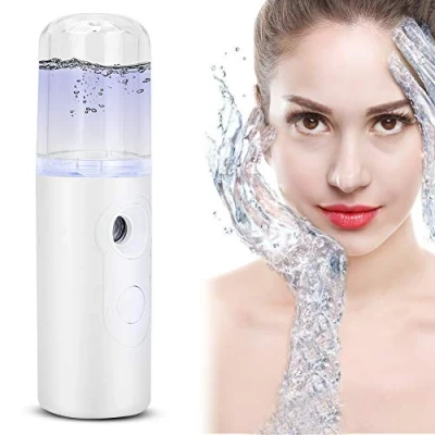 Imagen de Handy Mist Sprayer, USB 30ML Handheld Nano Facial Spray Humidificador Vaporizador Cool Steamer Recargable para el Cuidado de la Piel Limpieza Profunda