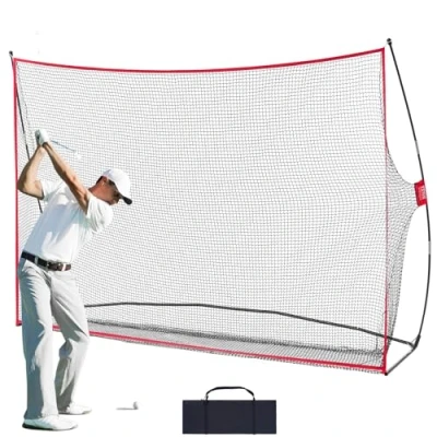 Imagen de VEVOR Red de Práctica Golf 3290 x 950 2170 mm Campo Personal Interior Exterior Ayuda Portátil para Hogar con Marco Fibra Vidrio y Bolsa Transporte