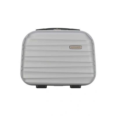Imagen de WITTCHEN Maleta de cosméticos Viaje Equipaje Mano Cabina ABS Cerradura combinación Groove Line Neceser Gris