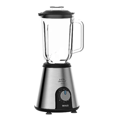 Imagen de SOGO Batidora SuperCrusher Licuadora con Jarra de Cristal, 5 velocidades, 1.5L Picadora Hielo, 1000W Acero Inoxidable (SS 5530)