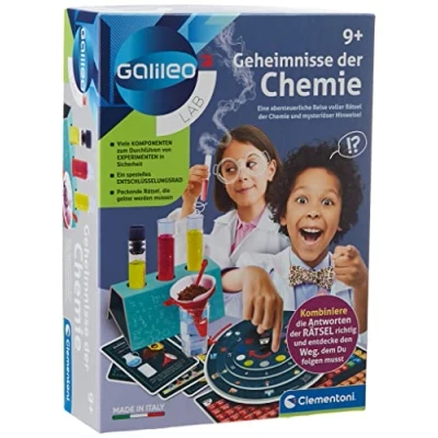 Imagen de Clementoni Galileo Science (Gali) Secretos de la química, experimentar más un emocionante Juego, Juguete para niños a Partir 8 años, pequeños investigadores, Multicolor, Small (59214)
