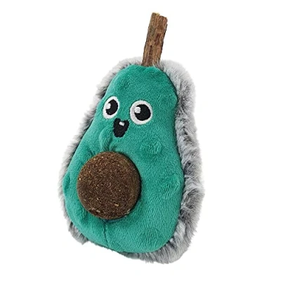 Imagen de Nobby 62419 Aguacate de Peluche con Palo Matatabi y Bola Catnip (13 cm), Color Verde