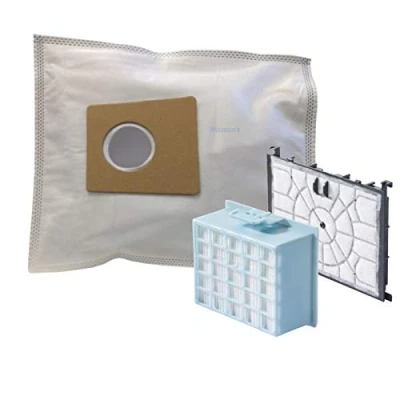 Imagen de 20 Bolsas + Motor &amp; HEPA Filtro para Siemens VSZ4G300 / VSZ4GM338 Z 4.0 quattroPower Technology pureAir como original VZ41FGALL