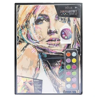 Imagen de DIAMANTINY Level Up PLUS Celebrities I Actividad Crystal Art, Diamond Painting Kit, Britney Spears, A4, 96453