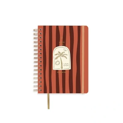 Imagen de UO Agenda Escolar Palm Día Página: Empieza en septiembre de 2025 y Acaba Agosto 2026, Tapa Dura, con 127 Stickers, Goma elástica Cinta Registro, Terracota