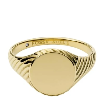 Imagen de Fossil Anillo para mujer Sadie Vintage Twists de Acero inoxidable dorado, JF03804710, inoxidable, Sin piedras preciosas
