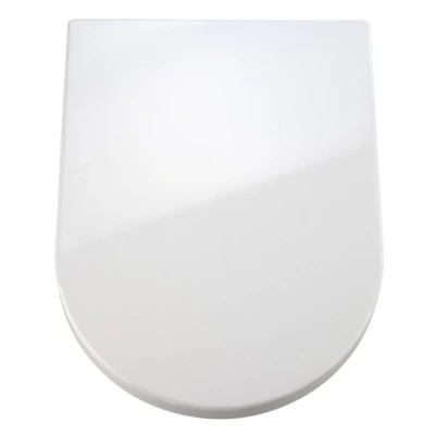 Imagen de Wenko Palma Premium Asiento de Inodoro con Dispositivo automático Descenso y sujeción higiénica Acero Fino Inoxidable, Antibacterial, duroplástico, Color Blanco