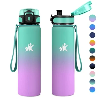 Imagen de KollyKolla Botella Termica 500ml, Agua Acero Inoxidable, sin BPA, Termo Doble Pared al Vacío a Prueba de Fugas, Cantimplora y Reutilizable, para Niños, Escuela, Oficina, Gym