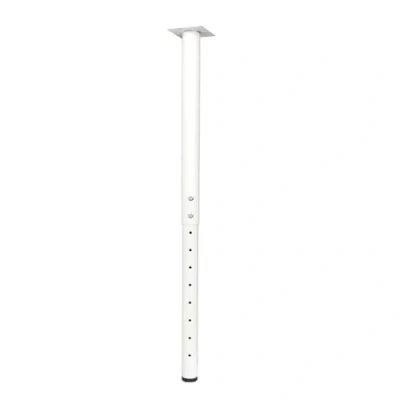 Imagen de QLLY patas redondas ajustables para escritorio, 60 100 cm, de metal mesa oficina en casa, juego muebles (1, blanco)