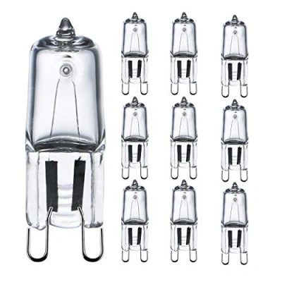 Imagen de Comyan Bombillas Halógenas G9 230V 42W (44W) 2800K Blanco Cálido 590lm Bombilla Cápsula Transparente Regulable, Paquete de 10