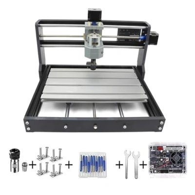 Imagen de RATTMMOTOR Fresadora CNC 3018 Pro, 3 ejes, fresadora/grabadora GRBL Streurung, Pro Router, unidad flash USB 4G, área de trabajo 300 x 180 450 mm para PVC PCB Tallado madera DIY Engraver