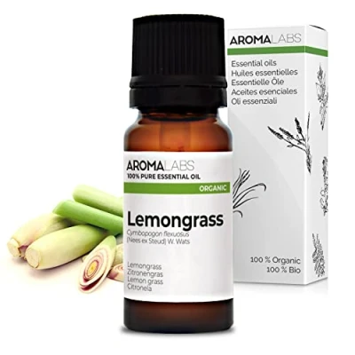 Imagen de BIO Aceite Esencial Citronela 10mL 100% Puro, Natural, Quimiotipado y Certificado AB Aroma Labs (Marca Francesa)