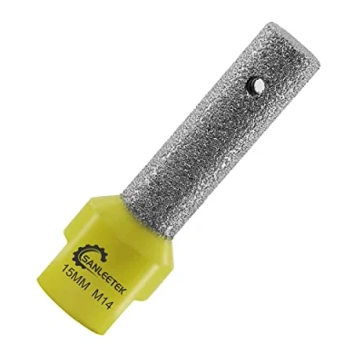 Imagen de Fresa de Diamante 15mm Broca Azulejos para Agrandar y Forma a Agujeros Existentes en Porcelánico Cerámica Mármol Granito Piedra Artificial M14 Rosca SANLEETEK