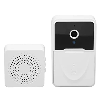 Imagen de VBESTLIFE Cámara con Timbre de Video, Seguridad WiFi Inalámbrico Inteligente HD, Visión Nocturna, Lente Gran Angular, Audio Bidireccional, Batería Recargable