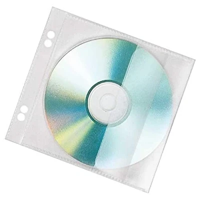Imagen de VELOFLEX 4366000 Fundas de CD/DVD para archivar 1 CD, almacenamiento CD protectoras Cajas paquete 10