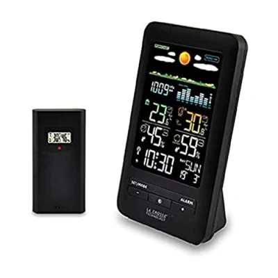 Imagen de La Crosse Technology WS6205 Estación meteorológica con pantalla colorida, color negro