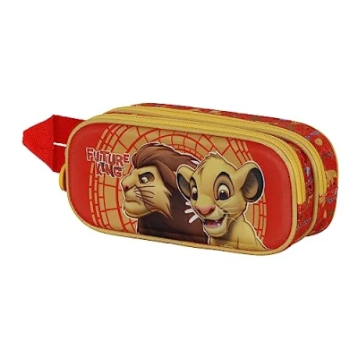 Imagen de Disney El Rey León King Estuche Portatodo 3D Doble, Naranja, 22 x 9.5 cm