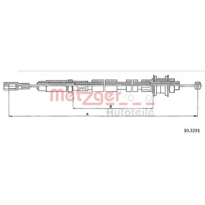 Imagen de METZGER 10.3291 Cable de Embrague COFLE VOLKSWAGEN: LT 28 35 I Furgón
